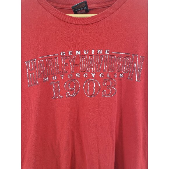 Harley-Davidson Genuine Motorcycles 1903 Red T-Shirt 2XL - Picture 2 of 6